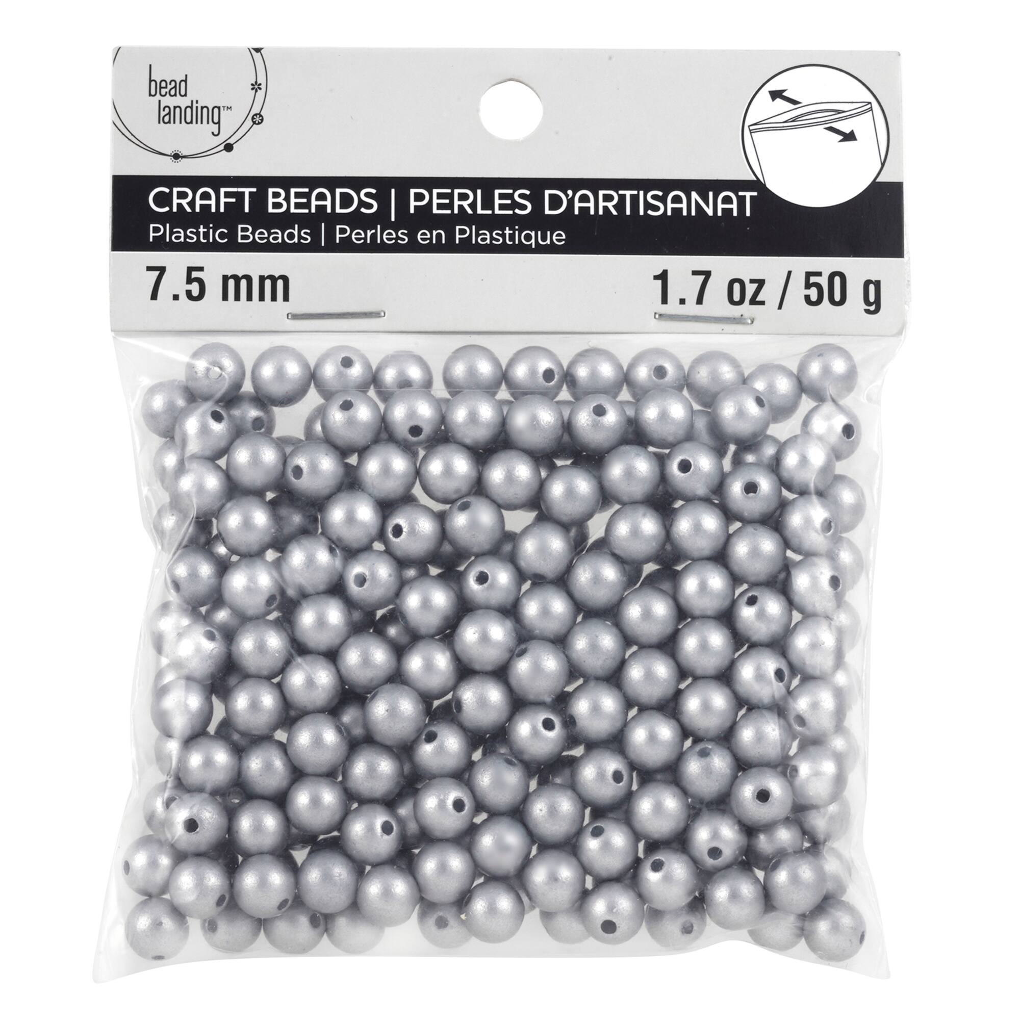 Matte Plastic Round Beads